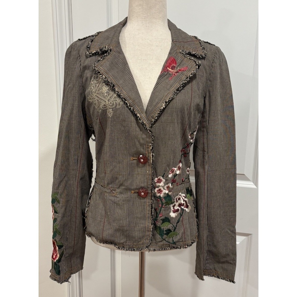 3J Workshop Series III Daydream Blazer Jacket Embroidered Floral Patch Women's S